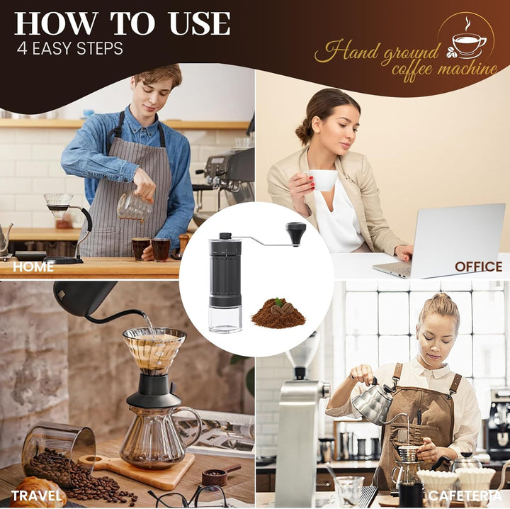 Externer verstellbarer manuelle kaffeemühle Mini Manuelle eitgemässem Kegelmahlwerk aus Keramik Kaff