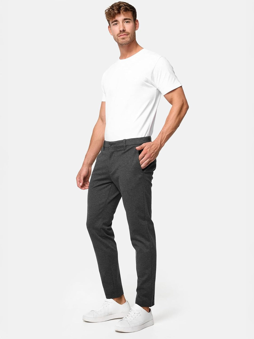 Indicode Herren Rodekro Performance Pants | Chinohose Herrenhose Super Stretch Stoffhose Bequeme Bus
