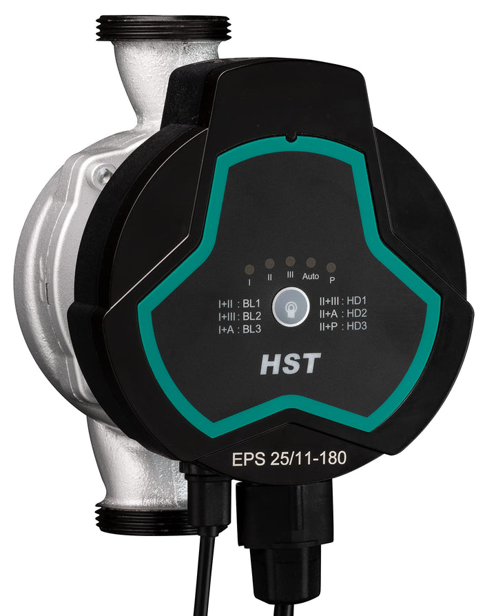 HST | Hocheffiziente Heizungspumpe | Umwälzpumpe | HST EPS 25-110/180 mm | Förderhöhe 11 Meter | Dre