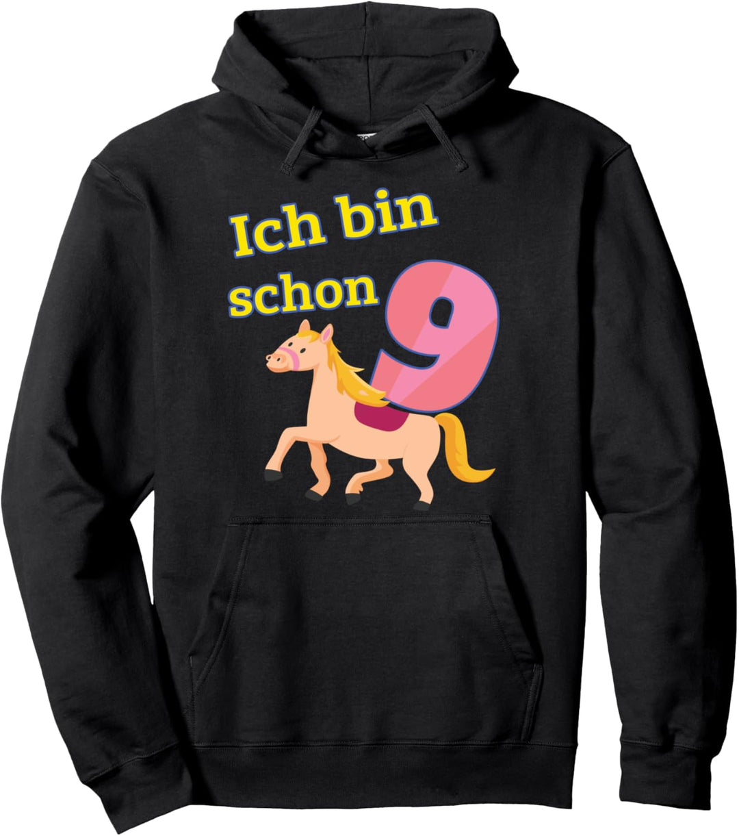 Shirt 9. Geburtstag Jungen Mädchen Pferd Reiten 9 Jahre alt Pullover Hoodie