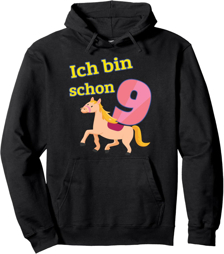 Shirt 9. Geburtstag Jungen Mädchen Pferd Reiten 9 Jahre alt Pullover Hoodie