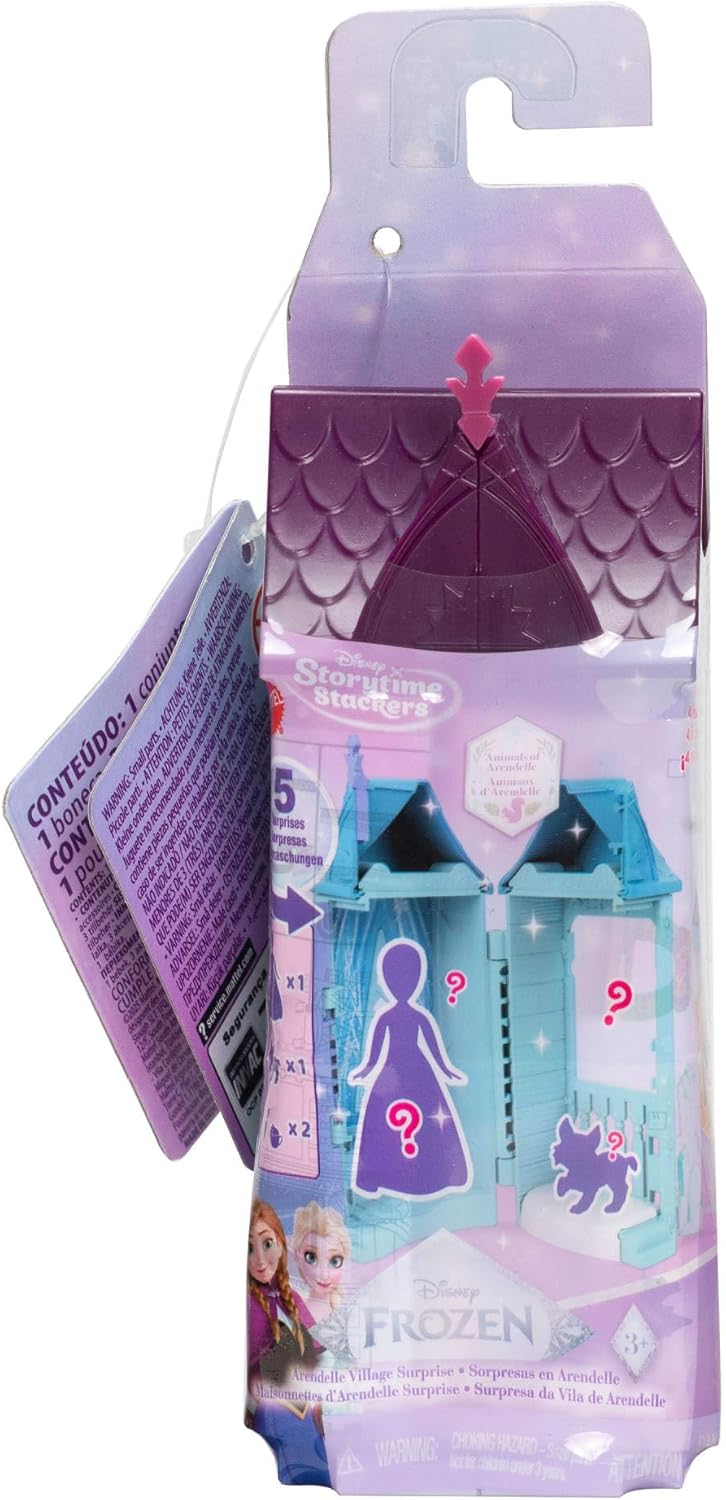 Mattel Disney Die Eiskönigin Spielzeug, Arendelle-Spielset mit Kleiner Puppe und 5 Überraschungen, e