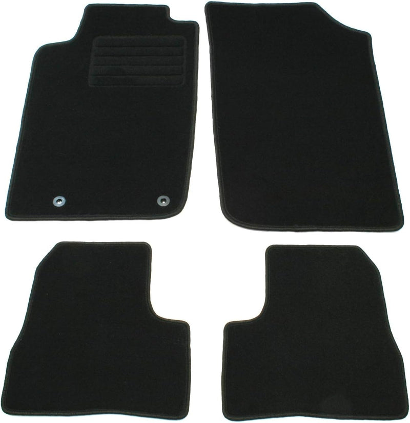 AD Tuning HG3170 Velours Fussmatten Set (4-teilig) Schwarz Passform Autoteppiche