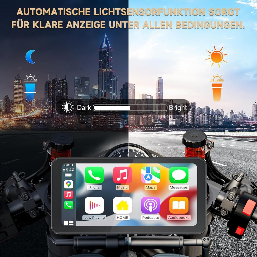 Spedal 6,25 Zoll Motorrad CarPlay Bildschirm für B-MW, Kabelloses CarPlay & Android Auto, Wasserdich