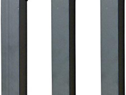IMEX EL ZORRO 4er Set Rahmenfüsse mit Rollen 350x30x30mm, Metall, neutral, 39.0x5.0x3.0 cm