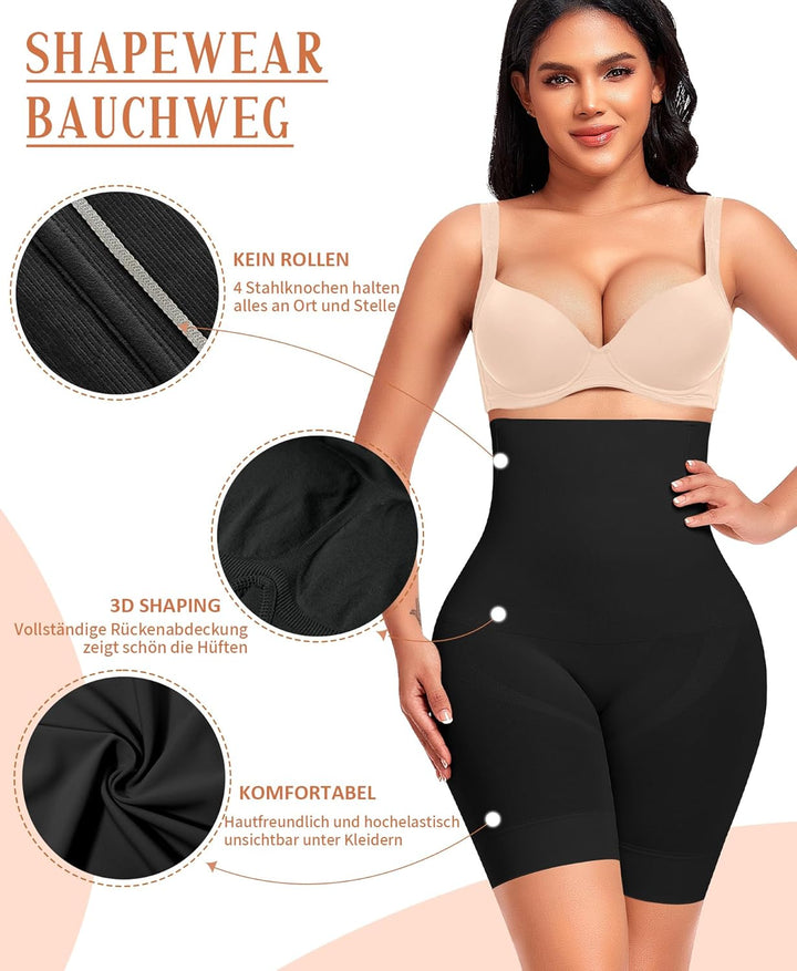 Werkiss Shapewear Damen Bauchweg Unterhose Hohe Taille Shapewear Miederhose Figurenformend Miederpan