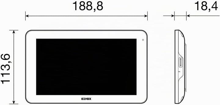 Vimar K40945 Videosprechenalagen-Set enthält Freisprech-Touchscreen-Videohaustelefon LCD 7in und WLA