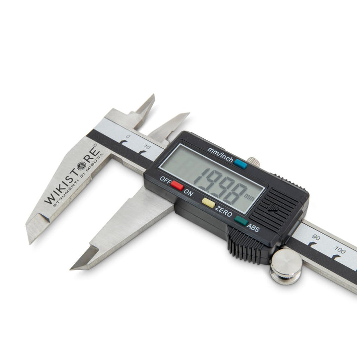 WIKISTORE TASCHEN Caliper 200 mm with 4 Functions, Analogue Brake Caliper with 50 mm Jaws, Steel Sad