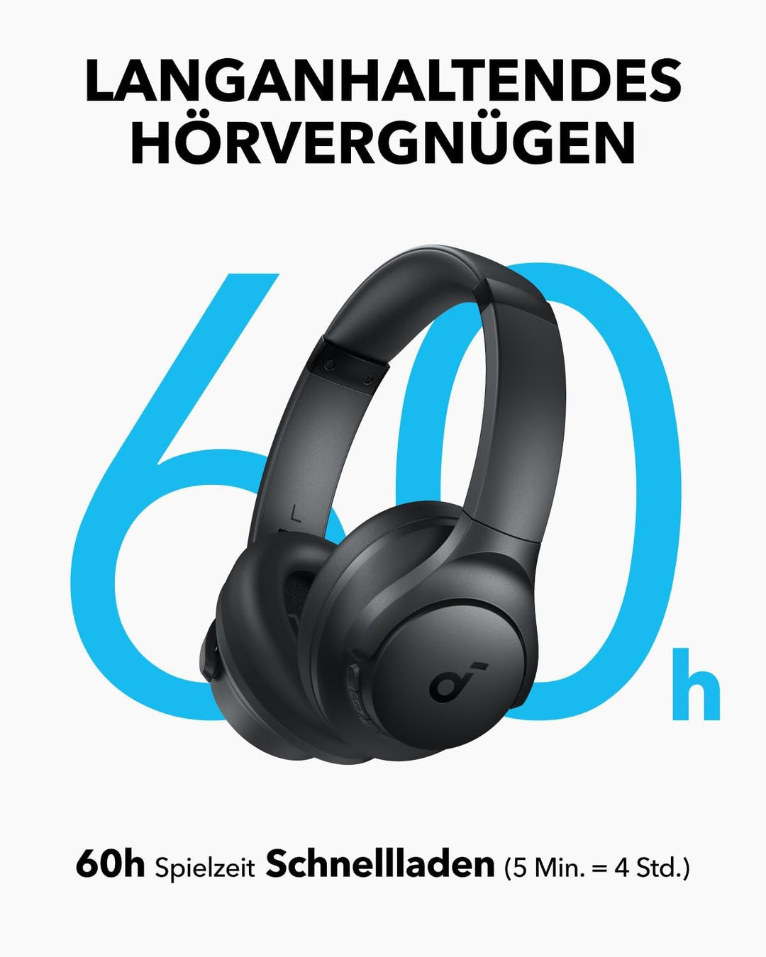 soundcore Q11i Wireless Over-Ear Bluetooth-Kopfhörer von Anker, tiefer Bass, 60h Spielzeit, Hi-Res A