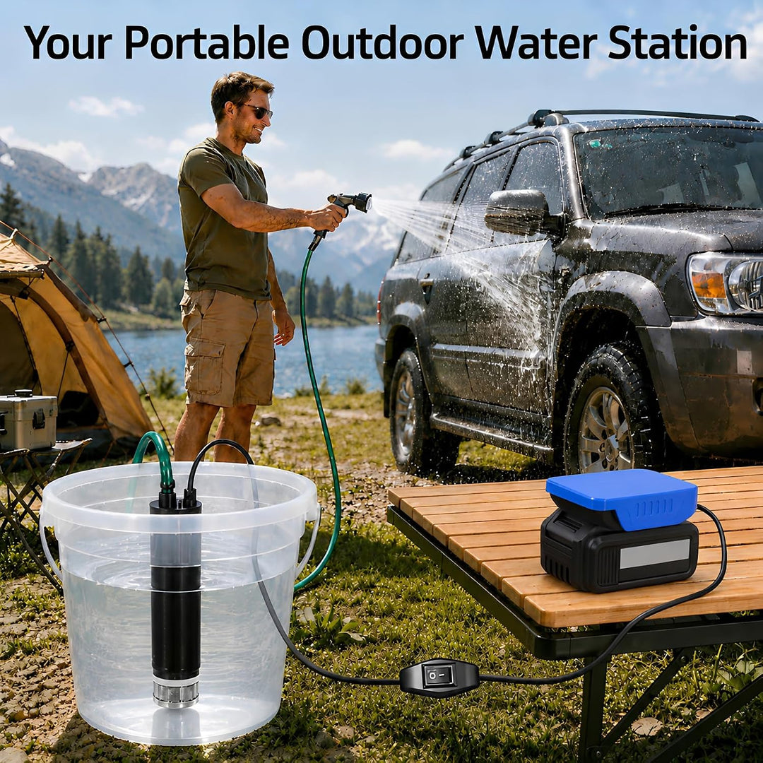 Akku Wasserpumpe für Bosch 18V System GBA Akku 30L/min Tragbare | Wasserpumpe & Sumpfpumpe Wasserpum