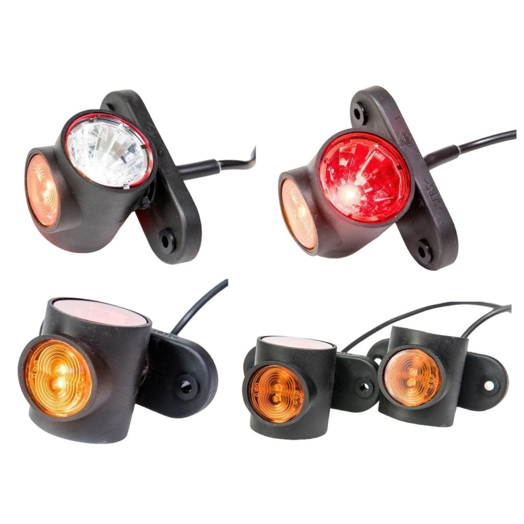 2 x LED Gummi Begrenzungsleuchte Seitenleuchte 12V 24V mit E-Prüfzeichen Positionsleuchte Auto LKW P