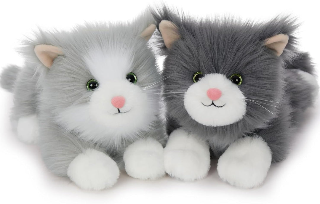MorisMos süss 2 stücke Katze Kuscheltier Set, weich Kawaii 45cm Plüschkatze,deko Puppe Katze stoffti