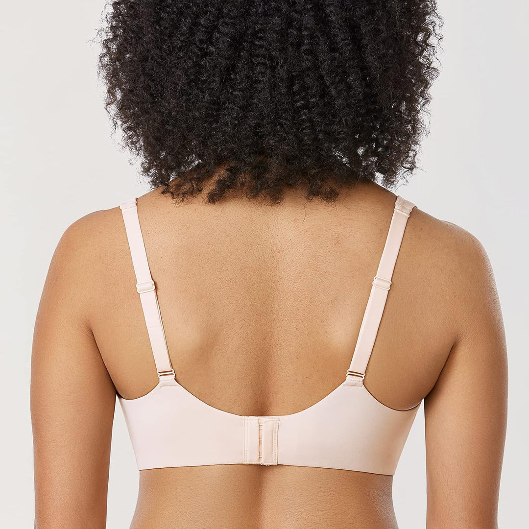 DELIMIRA Damen T Shirt Balconette BH mit Bügel Leicht Gepolstert Schalen BHS Grosse Grössen 95C Rose