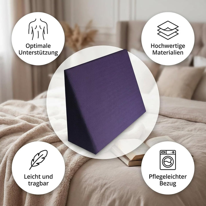 Stützendes Lesekissen für Bett oder Couch Schaumstoffkeil Lagerungshilfe Lagerungskissen Rückenstütz