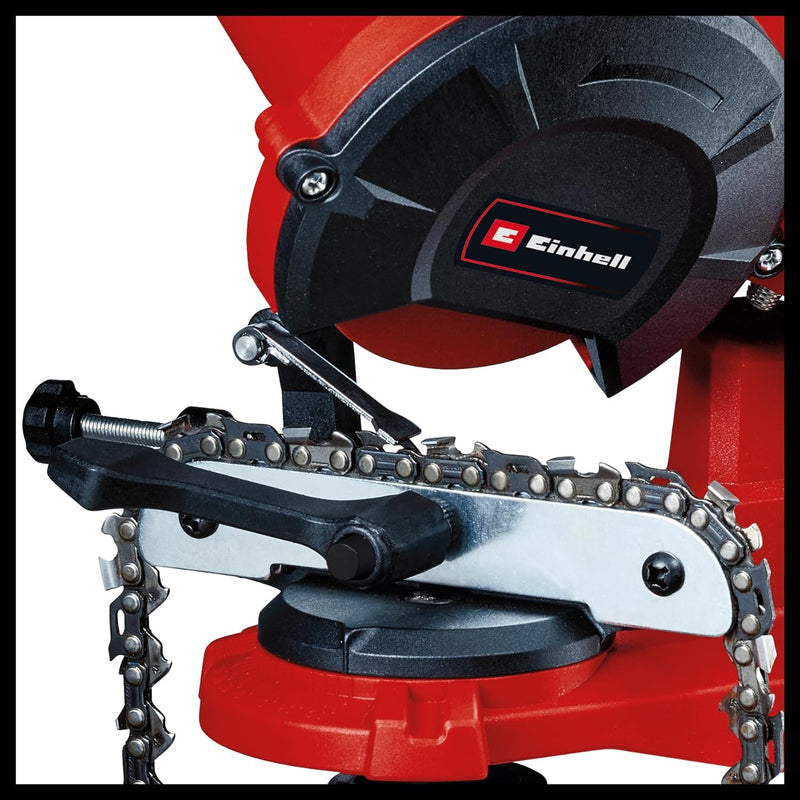 Einhell Sägekettenschärfgerät GC-CS 85 E + Sägekettenschärfer-Zubehör inkl. Ersatzscheibe 3,2 mm, in