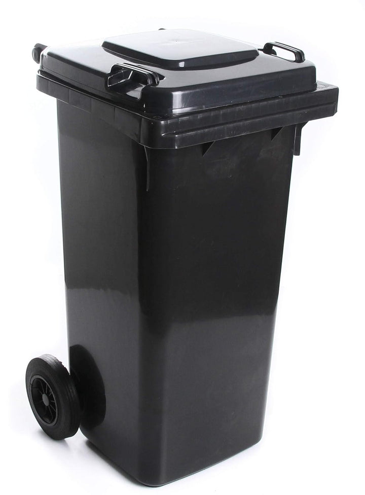 rg-vertrieb Mülltonne Müllbehälter 120L mit Deckel 2 Rad Behälter Abfalltonne 5 Farben (Graphit), Gr