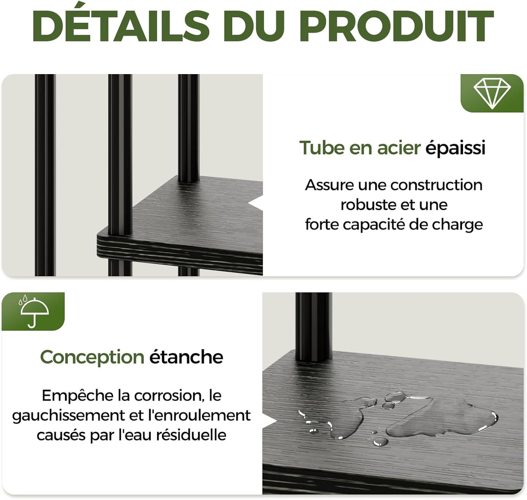 Bamworld Grosser Pflanzenständer für den Innenbereich 7 Etagen Metall Pflanzenregal Pflanzenhalter P