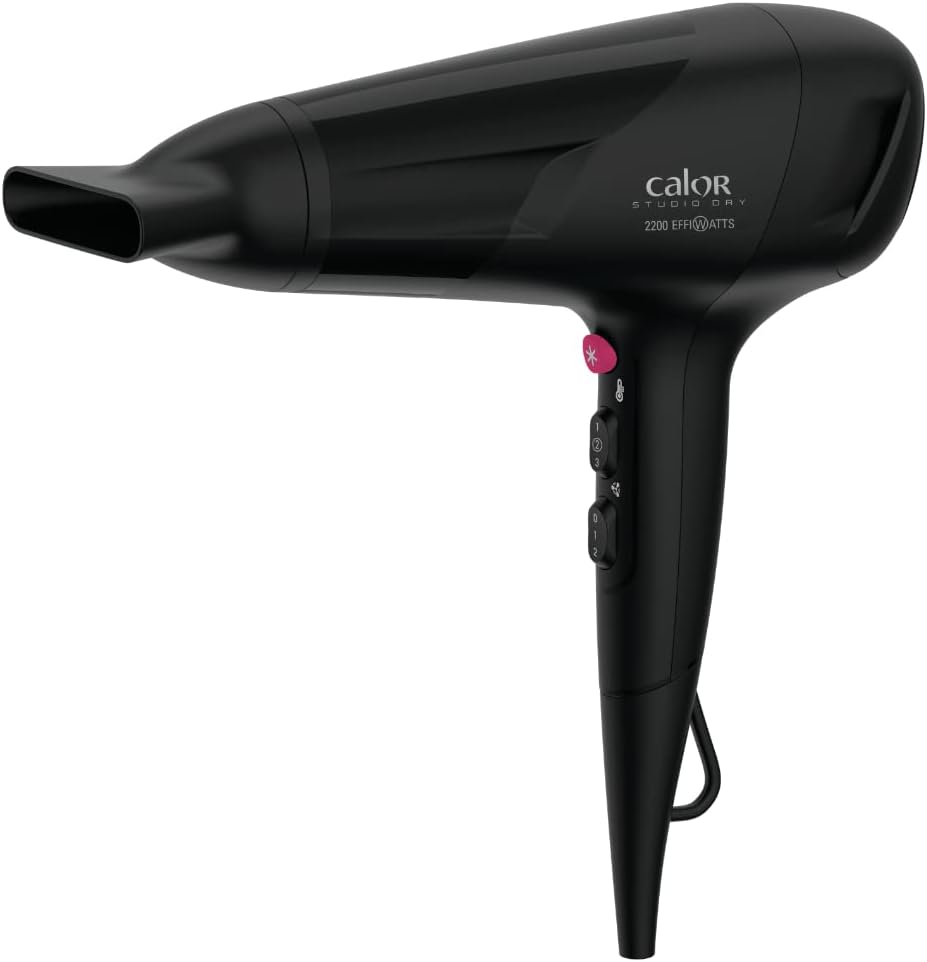 Calor Studio Dry Haartrockner, EffiWatt-Technologie für reduzierten Energieverbrauch, 6 Geschwindigk