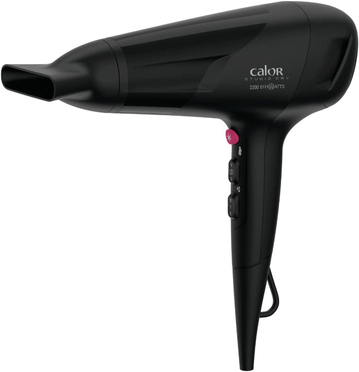 Calor Studio Dry Haartrockner, EffiWatt-Technologie für reduzierten Energieverbrauch, 6 Geschwindigk