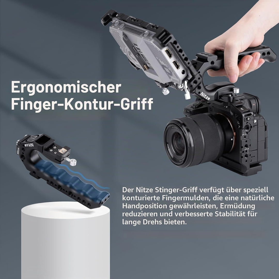 Nitze Top Handle Universal Top Handle Grip with Built-in QR NATO Clamp (Stinger Handle) - PA28-A PA2