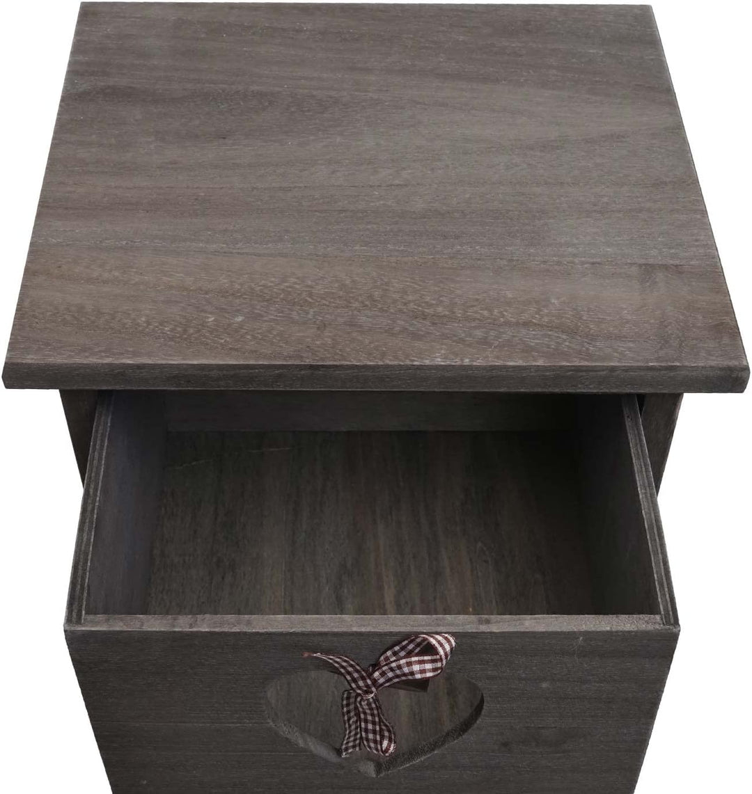 Mendler Kommode Forli, Schubladenkommode Schrank, 4 Schubladen mit Herzen 70x29x25cm, Shabby-Look, V