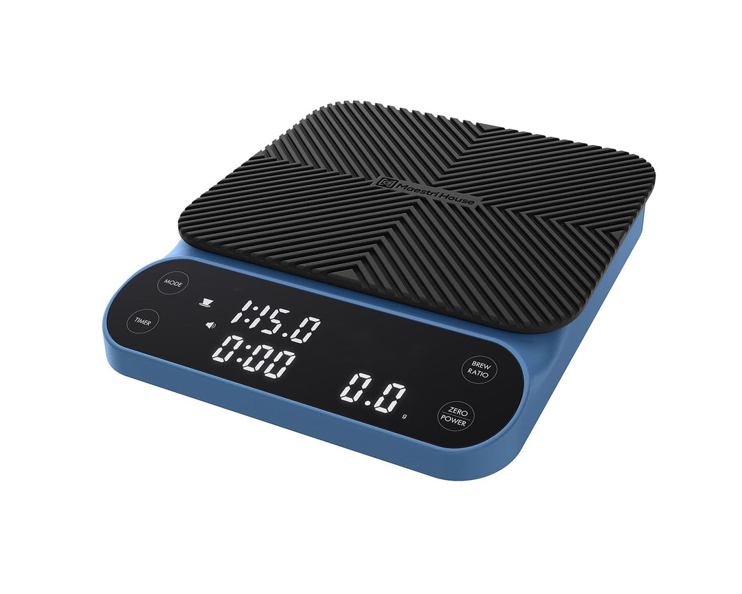 Maestri House S3 Kaffeewaage mit Timer, 3kg/0,1g Wiederaufladbar Digitale Espresso Waage, 3 Brühmodi
