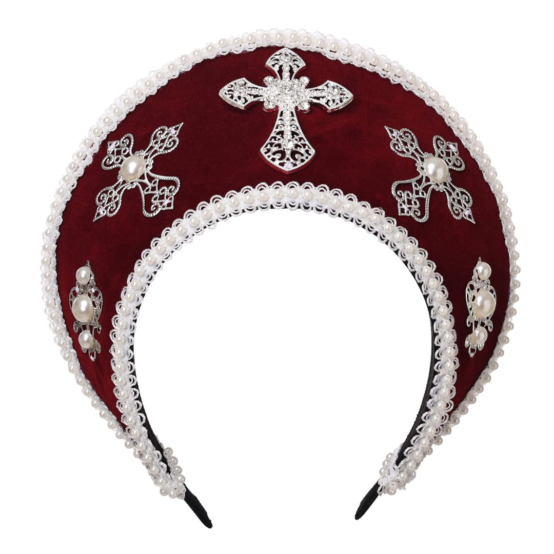GRACEART Anne Boleyn Kunstperle Halskette Stil: 6 (Dunkelrot), Stil: 6 (Dunkelrot)