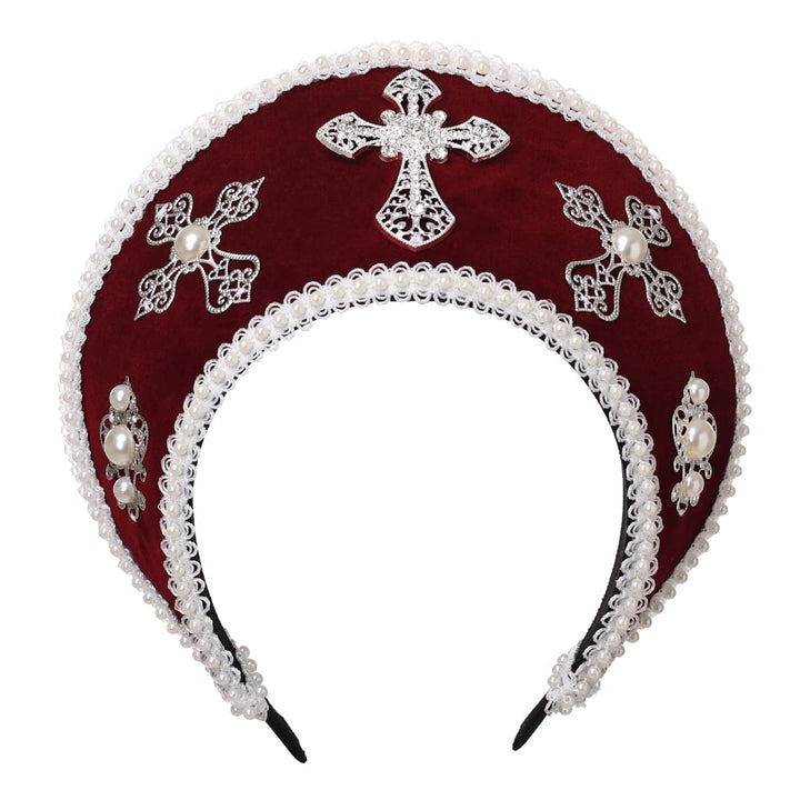 GRACEART Anne Boleyn Kunstperle Halskette Stil: 6 (Dunkelrot), Stil: 6 (Dunkelrot)