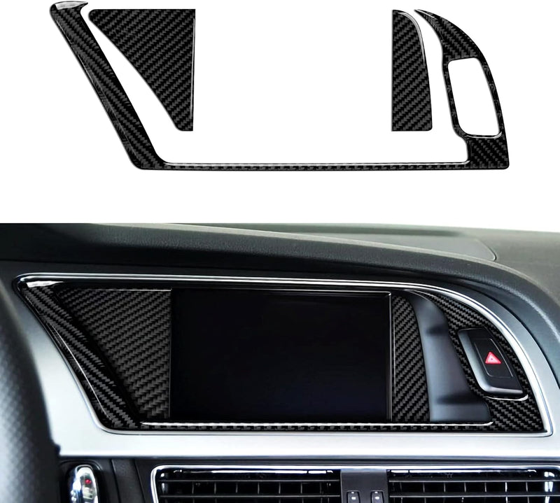 OYDDL Carbon Fiber Auto Mittelkonsole Navigation CD Panel Luftauslass Abdeckung Trim Kompatibel mit