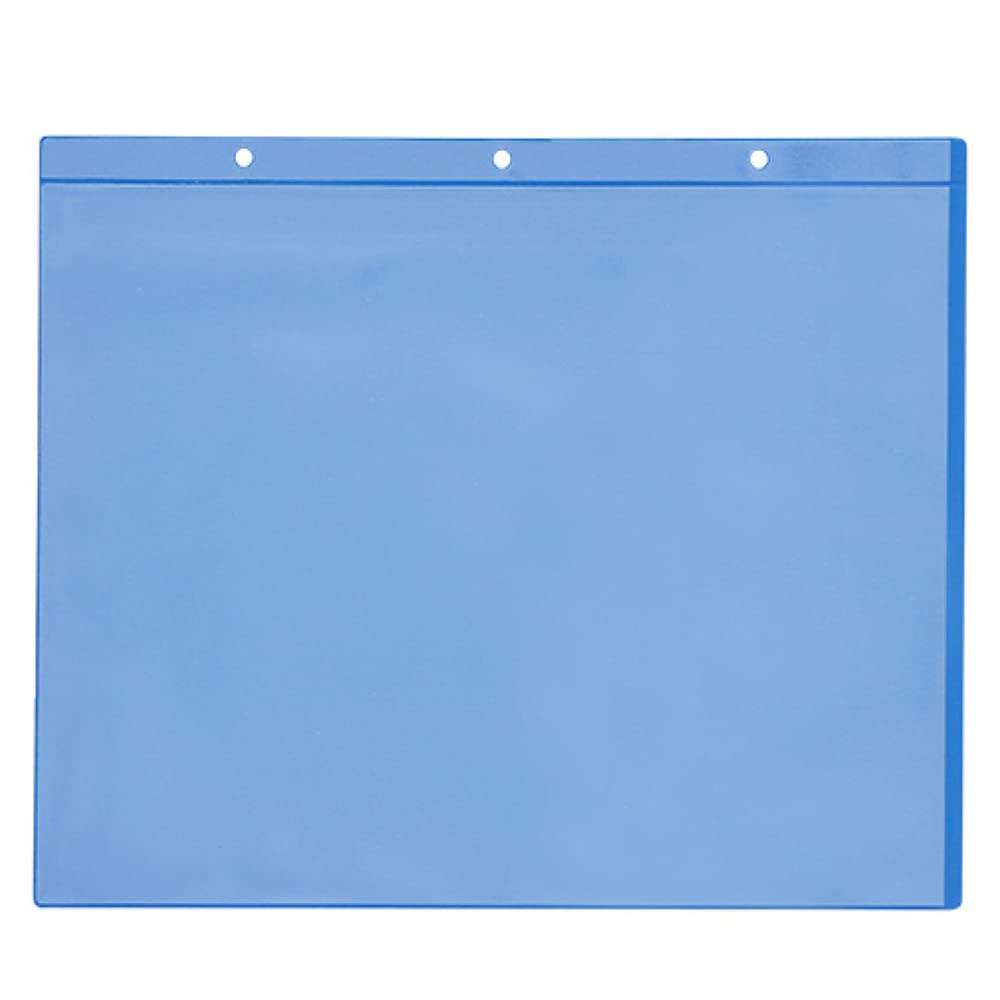 Magnettaschen A4 quer, blau,mit 2 Magnetstreifen, Öffnung: Schmalseite, 25 Stück blau A4 quer, Öffnu