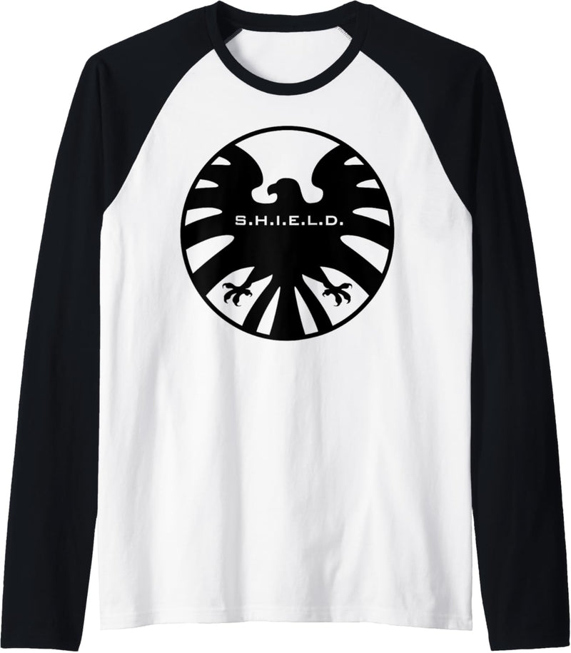 Marvel Agents of S.H.I.E.L.D. Black Out Eagle Badge Raglan