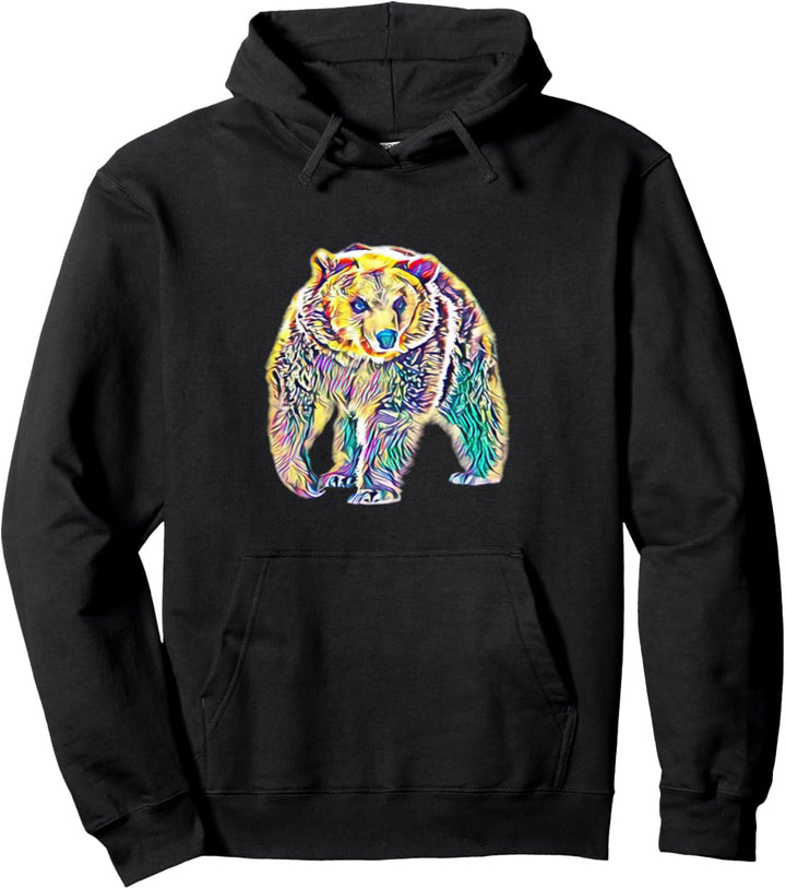 Grizzly Grizzlybär Bären Motiv Bär Raubtier Krallen Zähne Pullover Hoodie