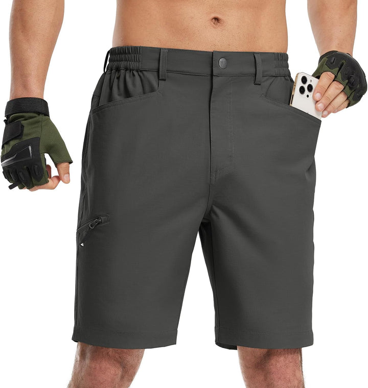 donhobo Kurze Hosen Herren Wanderhose Cargo Shorts Wasserabweisend Leichte Atmungsaktiv Outdoorhose
