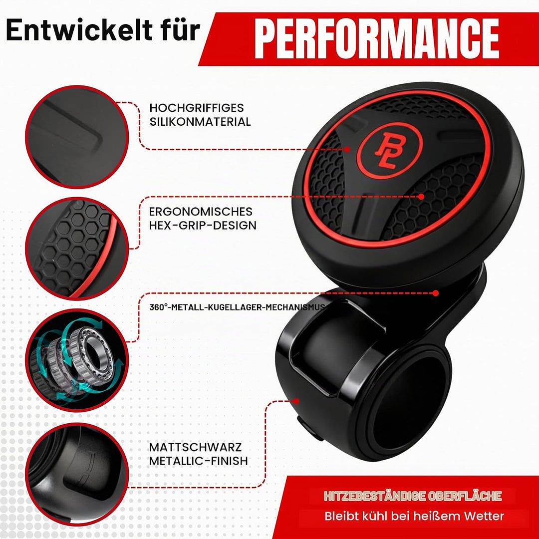 Mzone BL 4347608159 Silicon Black Platinum Power Handle Autolenkrad Selbstmord Spinner Zubehörteil K