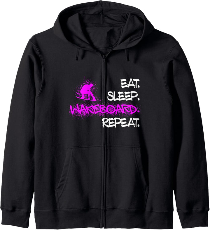 Wakeboard Eat Sleep Wakeboard Repeat Wakeboarden Wakeboarder Kapuzenjacke