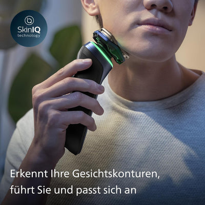 Philips Shaver Series 9000 – Elektrischer Nass-und Trockenrasierer für Männer in Blau mit Lift and C