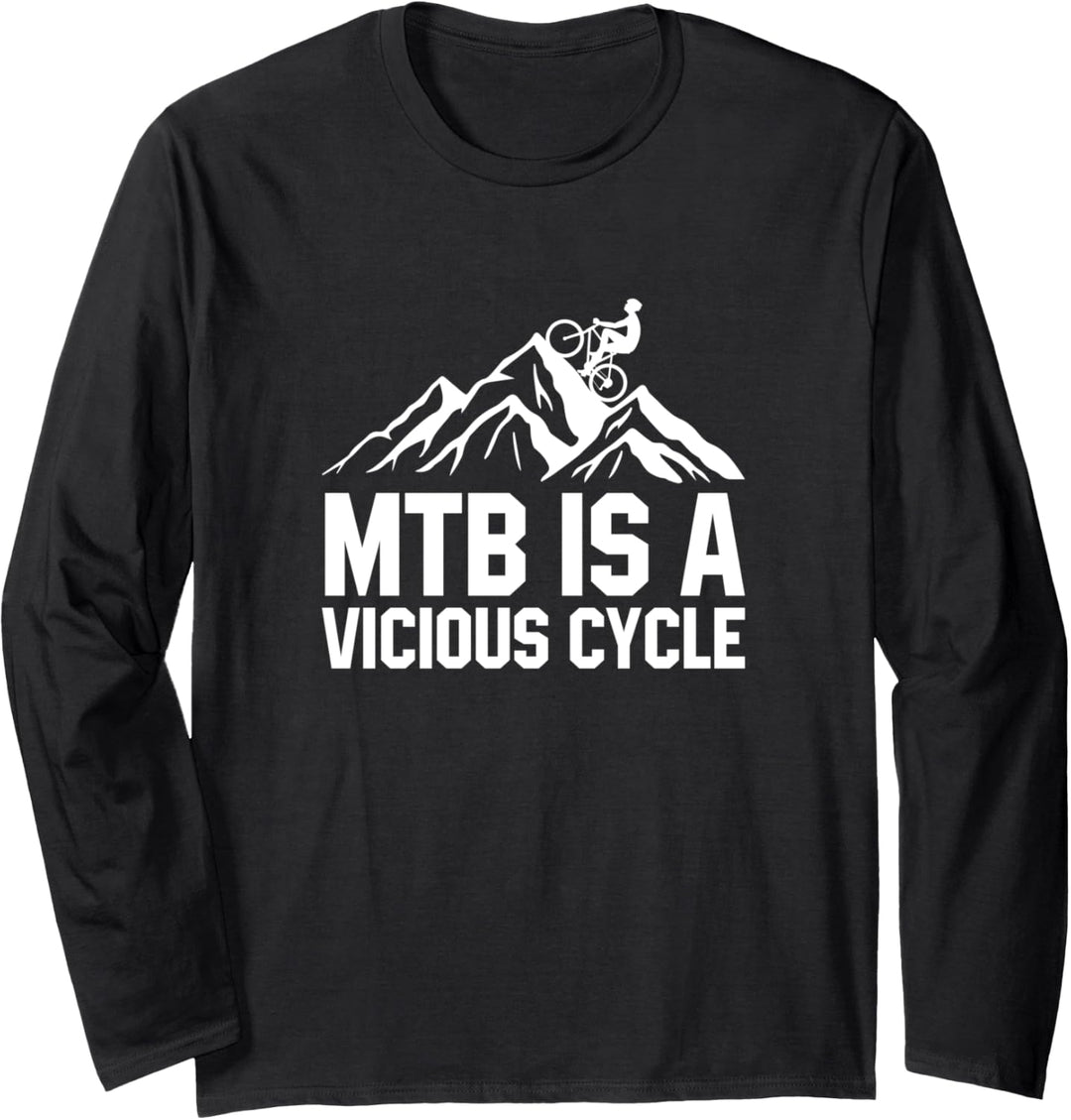 Lustiges Mountainbike-Zitat für Herren und Damen, MTB, Mountainbiker Langarmshirt