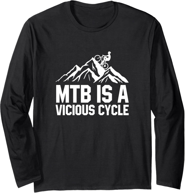 Lustiges Mountainbike-Zitat für Herren und Damen, MTB, Mountainbiker Langarmshirt