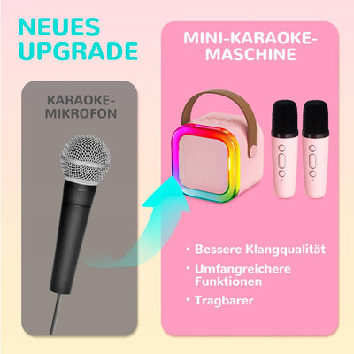 Karaoke Maschine Kinder mit 2 Karaoke Mikrofon Kinder: [Neueste] Mini Karaoke Maschine - Karaoke Anl