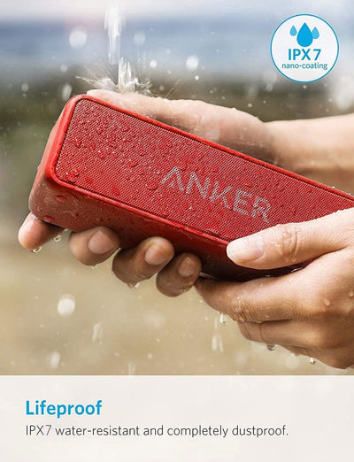 Anker SoundCore 2 Bluetooth Lautsprecher, Fantastischer Sound, Enormer Bass mit Dualen Bass-Treibern