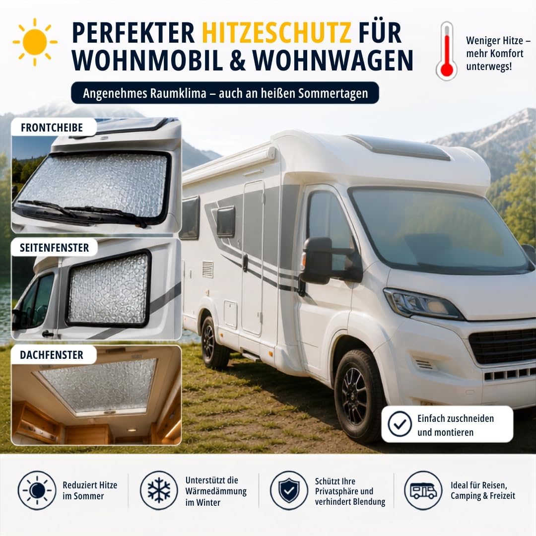 Alu Isoliermatte aus PE-Schaum 5mm - 1m x 1m Hitzeschutz &amp; Wärmedämmung für Fenster Für Haus, Wohnmo
