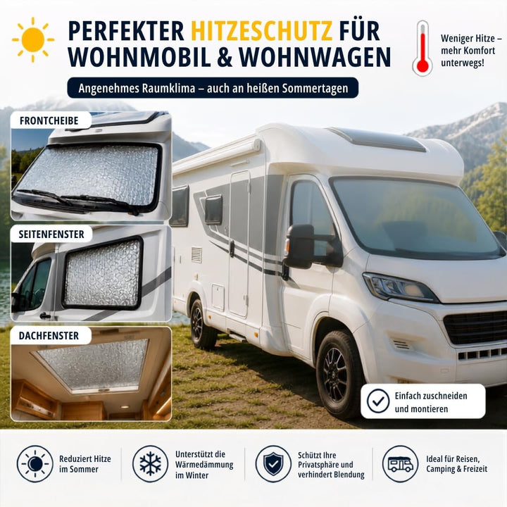 Alu Isoliermatte aus PE-Schaum 5mm - 1m x 1m Hitzeschutz &amp; Wärmedämmung für Fenster Für Haus, Wohnmo