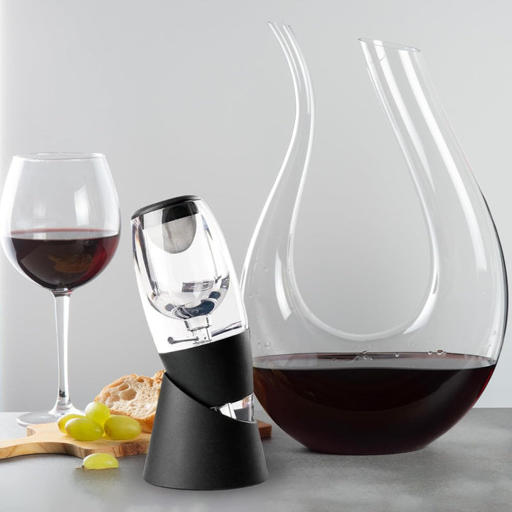 Weinbelüfter Weindekanter Standfuss, Premium Wein-Dekantierer, Wein Dekanter Dekantierer Rotwein Aer
