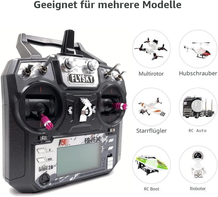 DTXMX Flysky FS-i6X RC Sender 6 Kanal 2.4GHz fernsteuerung mit FS-iA6B Empfänger Radio Control Syste