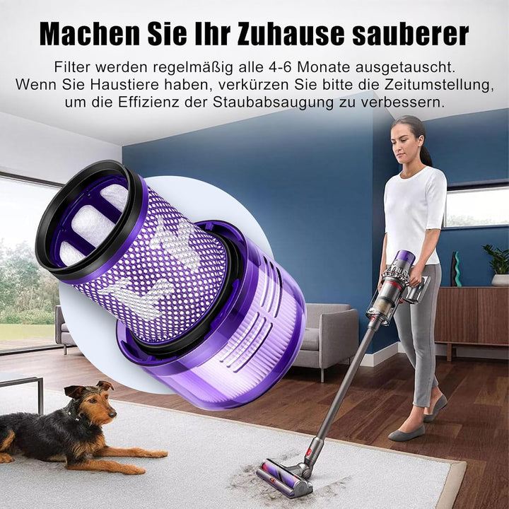 V12 HEPA Filter 971517-01 für Dyson V12 Detect Slim Akku-Staubsauger V12 Filter Ersatzfilter Zubehör