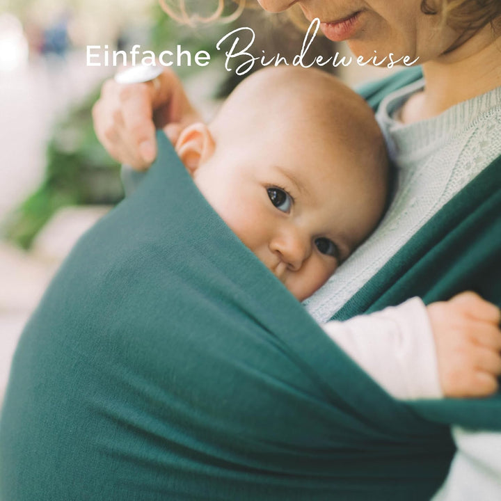 Boba Babytragetuch ab Geburt bis 15 kg - Kuschelweiche &amp; Atmungsaktive Bambusviskose, Tragetuch Baby