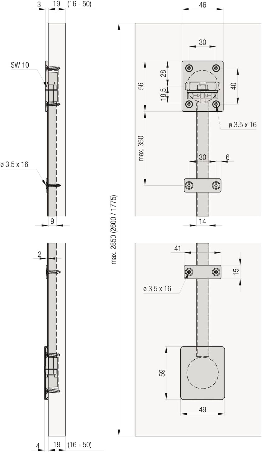 056.0118.004 Set Briden, Kunststoff, schwarz, VE = 10 Stk