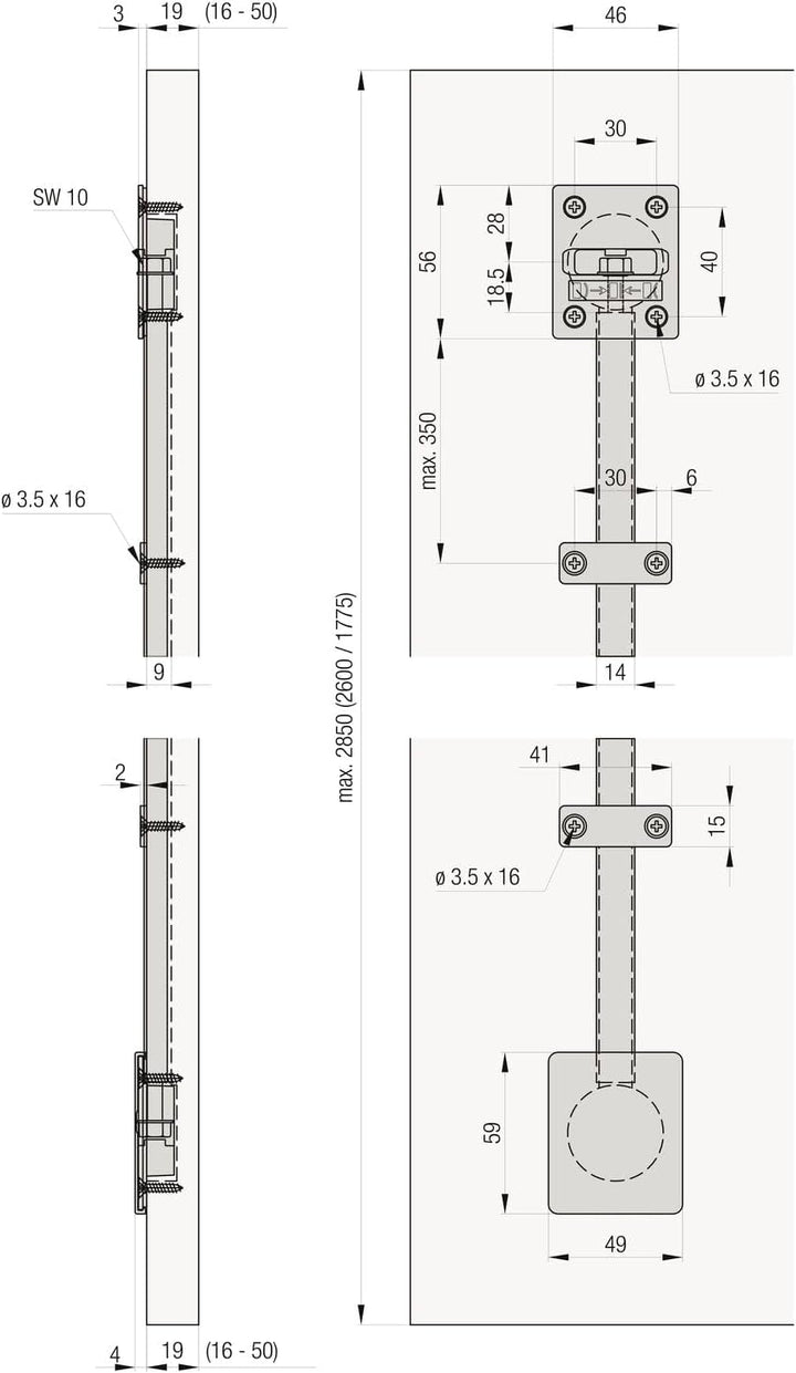 056.0118.004 Set Briden, Kunststoff, schwarz, VE = 10 Stk