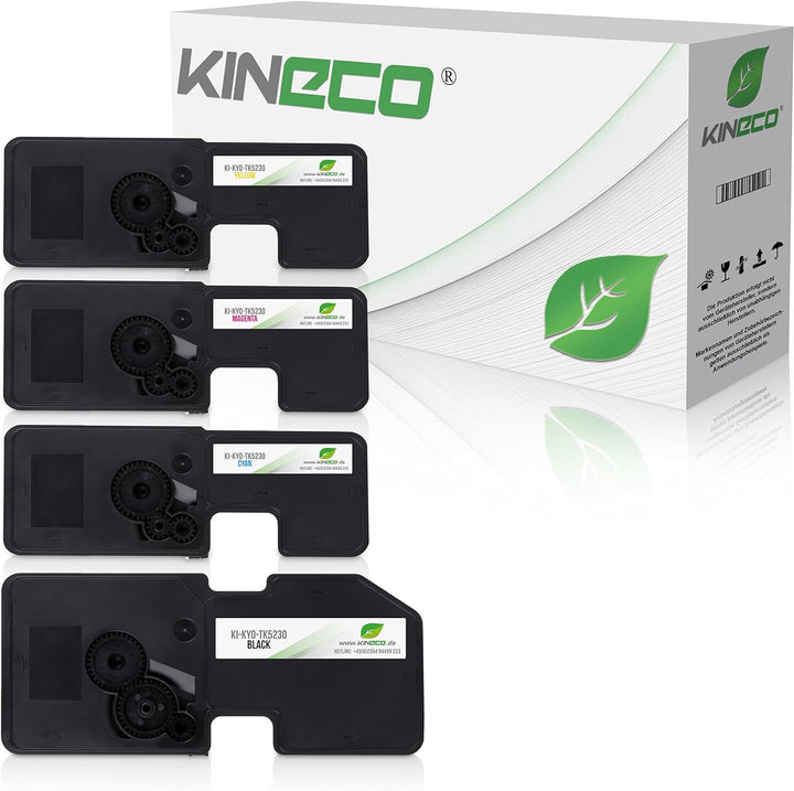 Kineco 4 Toner ersetzt TK5230 Multipack für Kyocera Ecosys M5521cdn M5521cdw P5021cdw