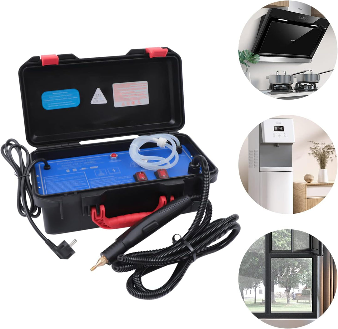 SABUIDDS Dampfreiniger, 3000W 220V Dampfdruck: 3-3,5 Bar, Elektrisch, Hochdruck, Haushalt, Tragbar,